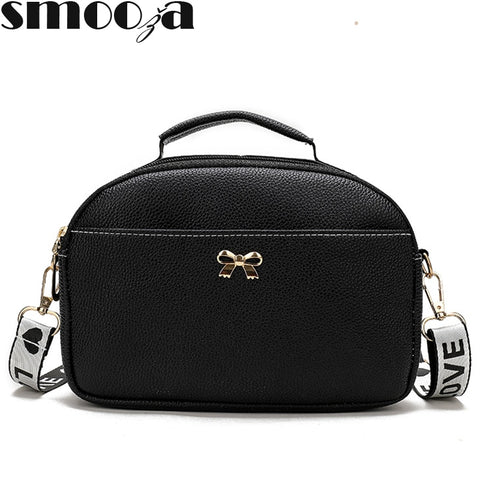 SMOOZA bow Women Shoulder Bags Fashion handbag Bowknot Women Messenger Crossbody Bag