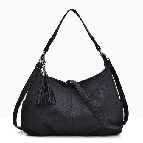 SMOOZA 2019 Casual womens leather handbags luxury designer tassel shoulder bags