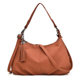 SMOOZA 2019 Casual womens leather handbags luxury designer tassel shoulder bags
