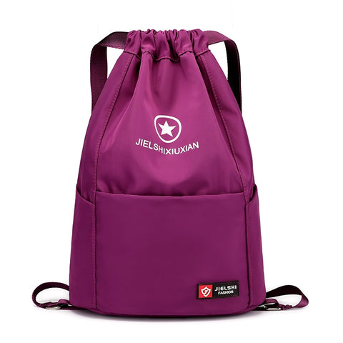 New Casual Drawstring Nylon Woman Backpack Hot Selling Big Capacity Girls Travel Bags