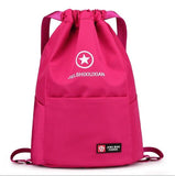 New Casual Drawstring Nylon Woman Backpack Hot Selling Big Capacity Girls Travel Bags