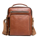 CONTACT'S 100% genuine leather men shoulder bag