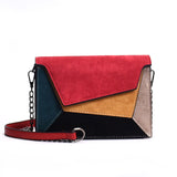 SMOOZA Fashion Quality Leather Patchwork Women Messenger Bag