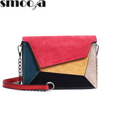 SMOOZA Retro Matte Patchwork Crossbody Bags