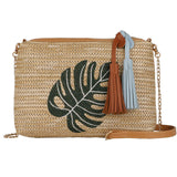 SMOOZA 2019 new Womens Straw Tassel Big Shoulder Bags
